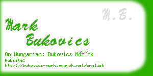 mark bukovics business card